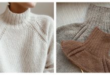 High Neck Pullover Sweater Knitting Pattern