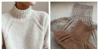 High Neck Pullover Sweater Knitting Pattern