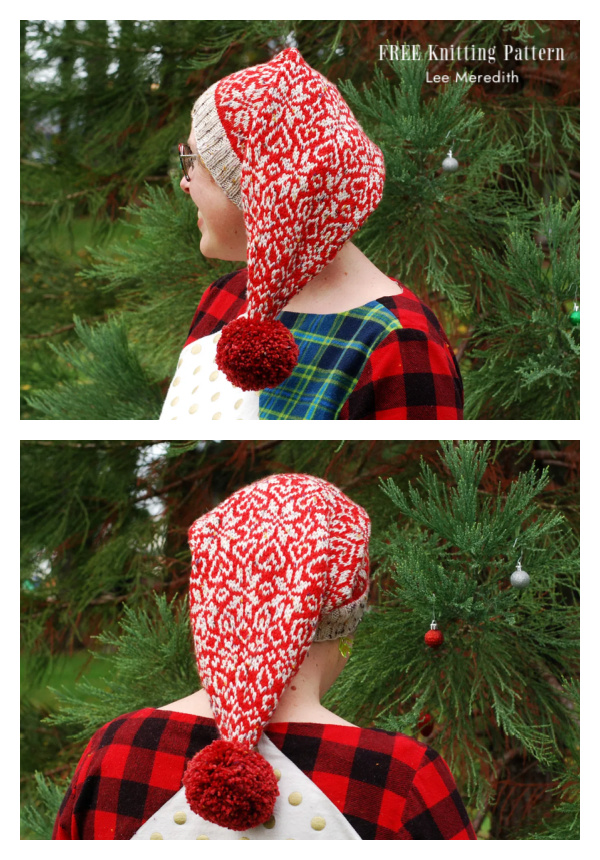 Red One Fancy Hat Free Knitting Pattern