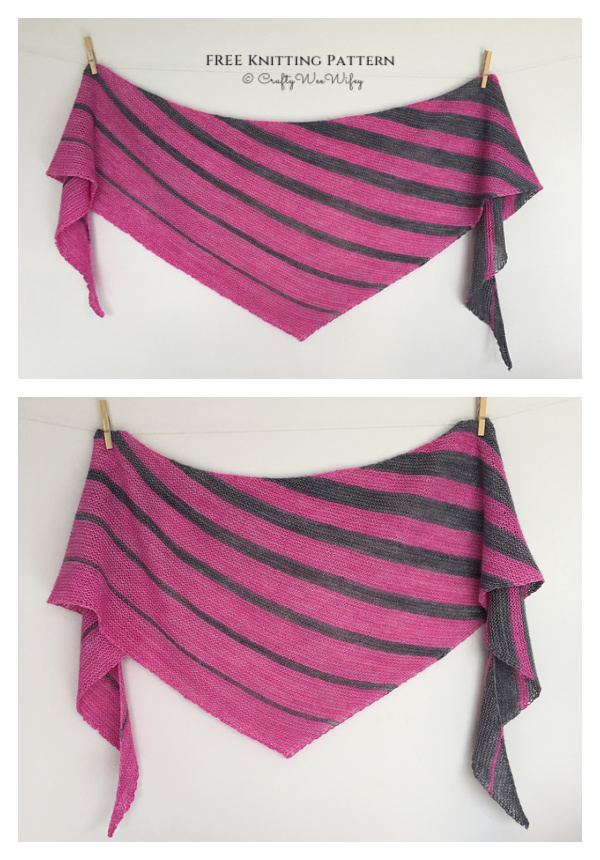 Transition Garter Stitch Shawl Free Knitting Pattern