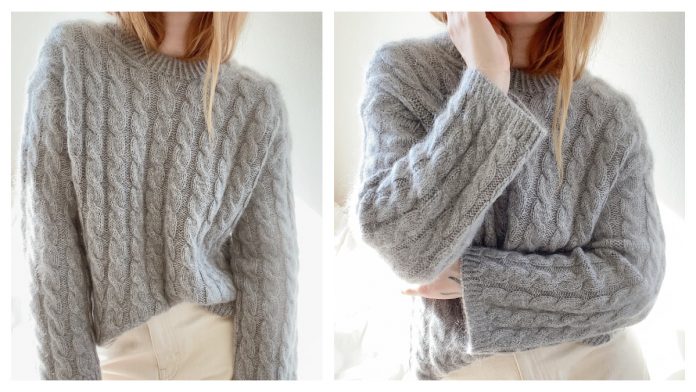 An Oversized Cable Sweater Knitting Pattern