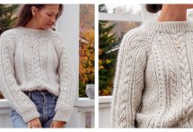 Arctic Light Cabled Sweater Pullover Knitting Pattern