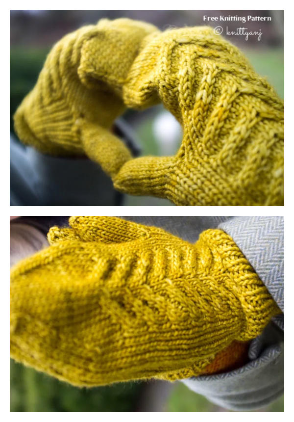 Cruiser Cable Mittens Free Knitting Pattern