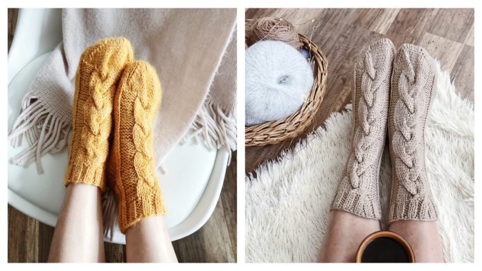 Cuddly Home Socks Knitting Pattern