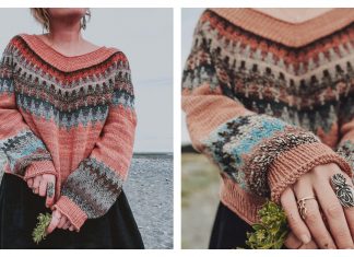 Easy V Pullover Sweater Knitting Pattern