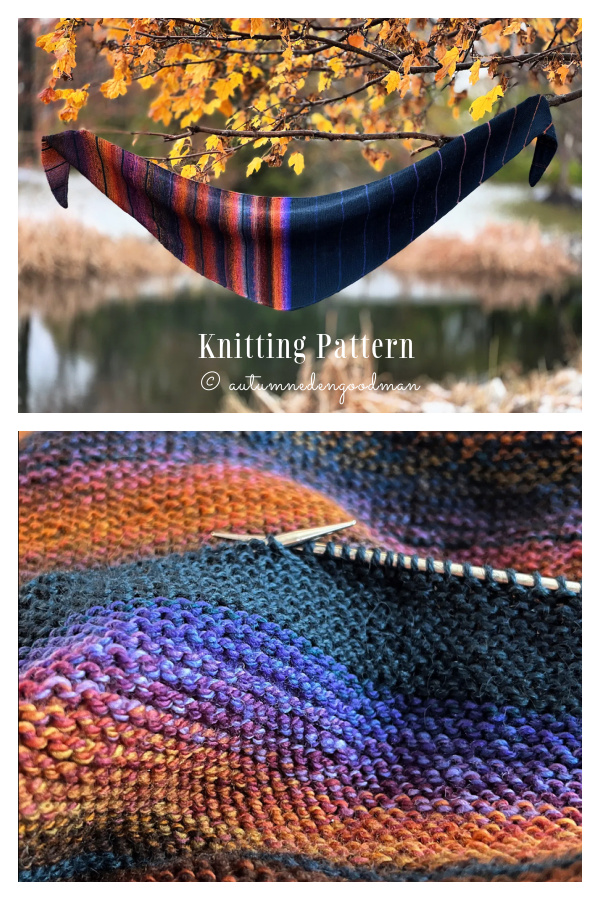 Field Garter Stitch Shawl Knitting Pattern