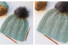 Leaves Best Cable Beanie Hat Knitting Pattern