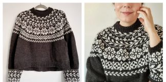 Lumme Flower Pullover Sweater Knitting Pattern