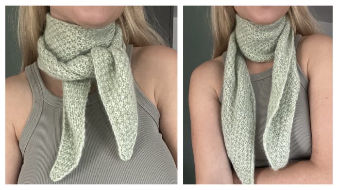 Mini Scarf Pearl Free Knitting Pattern