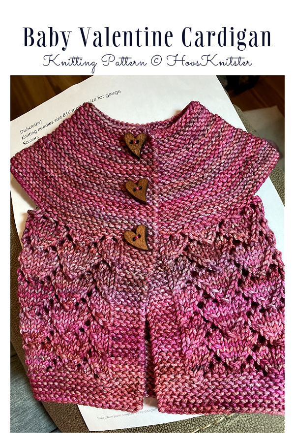 Baby Valentine Sweater Cardigan Knitting Pattern