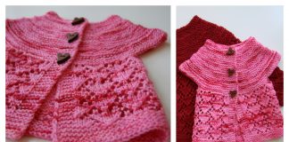 Baby Valentine Sweater Cardigan Knitting Pattern