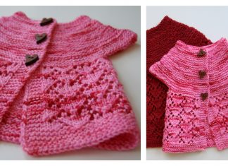 Baby Valentine Sweater Cardigan Knitting Pattern