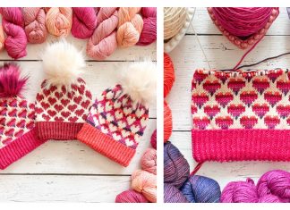 Heart to Heart Beanie Hat Knitting Pattern