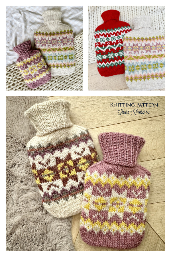 Maxine Hot Water Bottle Cover Knitting Pattern