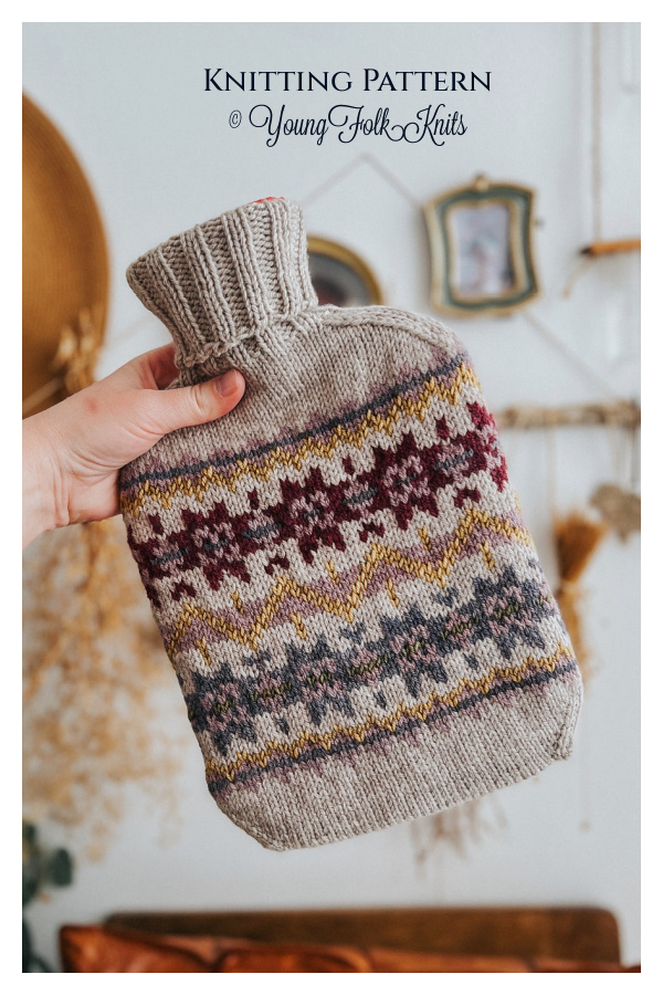 Maxine Hot Water Bottle Cover Knitting Pattern