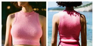 Mini Mock Neck Tank Top Knitting Pattern
