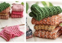 Ribbed Dishcloths Free Knitting Pattern