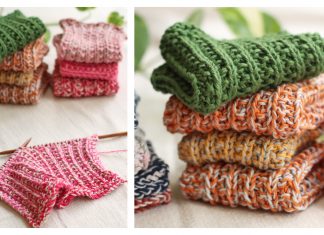 Ribbed Dishcloths Free Knitting Pattern