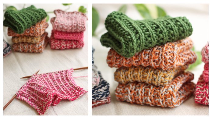 Ribbed Dishcloths Free Knitting Pattern