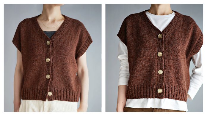 V Neck Chokki Vest Knitting Pattern