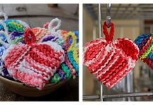 Valentine Heart Tawashi Scrubby Knitting Pattern