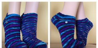 Blueberry Waffle Socks Free Knitting Pattern