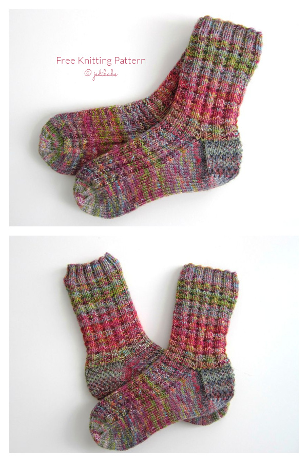 Blueberry Waffle Socks Free Knitting Pattern