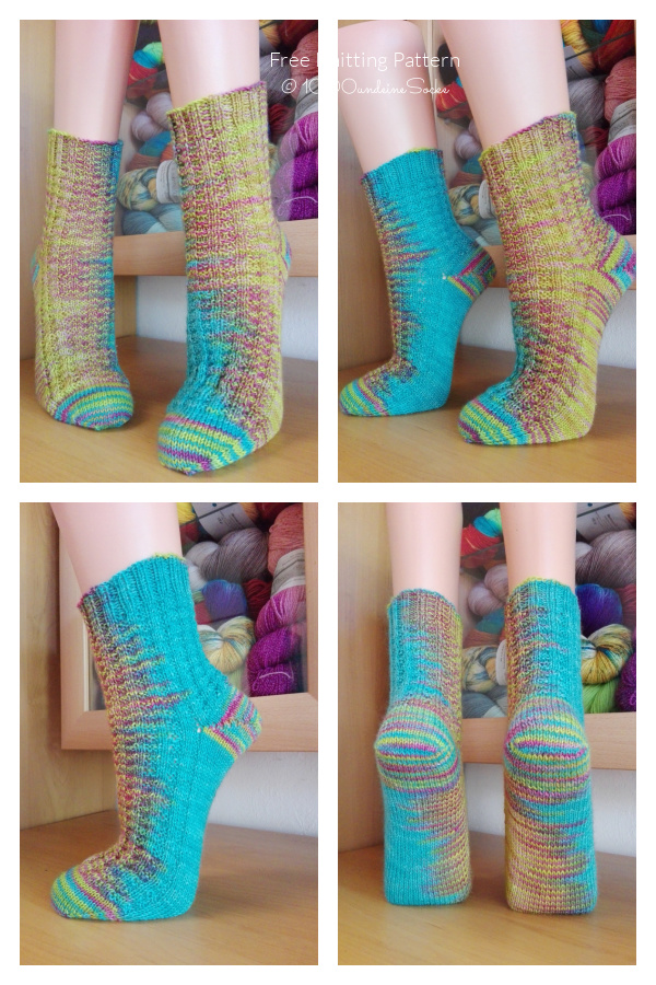 Blueberry Waffle Socks Free Knitting Pattern