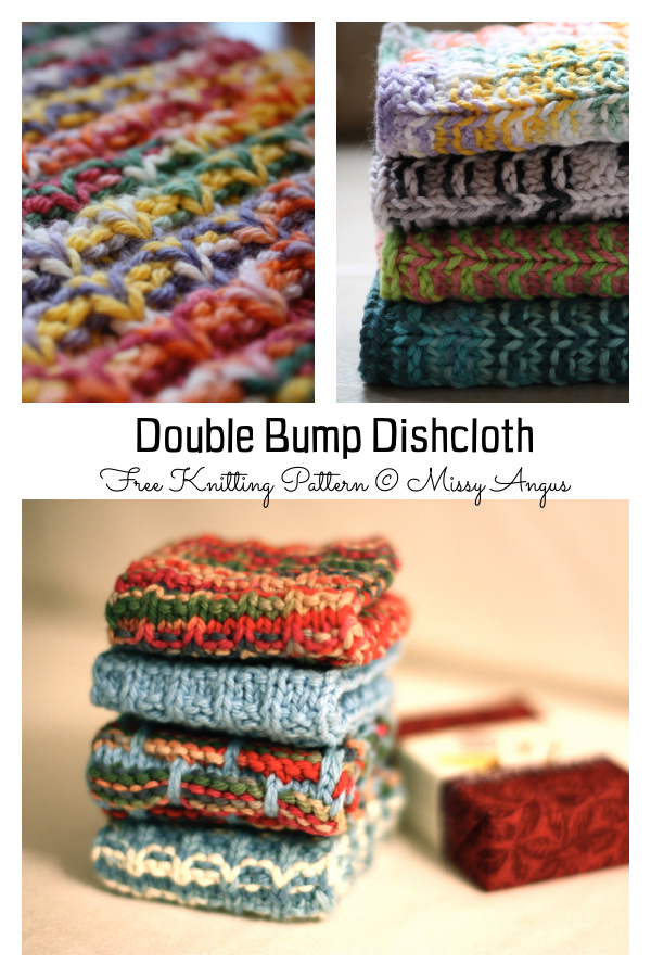 Double Bump Dishcloth Free Knitting Pattern