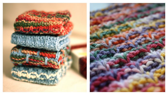 Double Bump Dishcloth Free Knitting Pattern