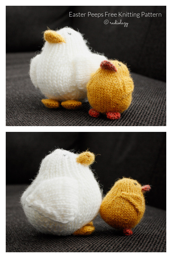 Easter Peeps Free Knitting Pattern