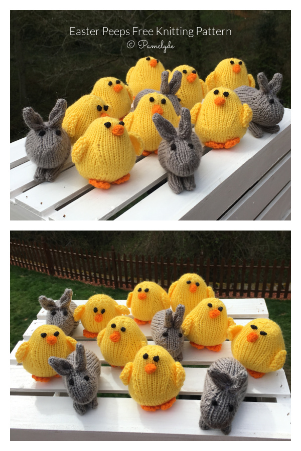 Easter Peeps Free Knitting Pattern