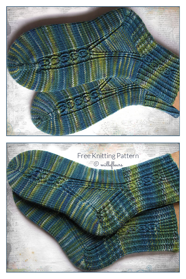 Firestarter Cable Socks Free Knitting Pattern