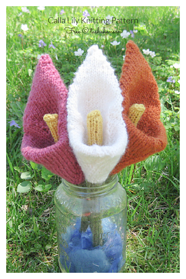 Sturdy Stem Calla Lily Free Knitting Pattern