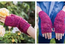 Heart Lace Mitts Knitting Pattern