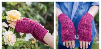 Heart Lace Mitts Knitting Pattern