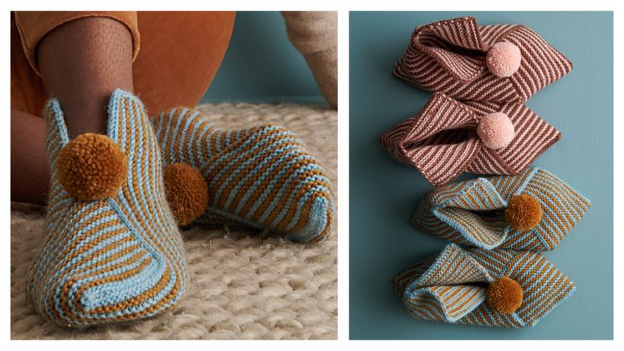 Knit + Fold Slippers Free Knitting Pattern