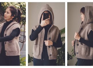 Mila Hooded Vest Knitting Pattern