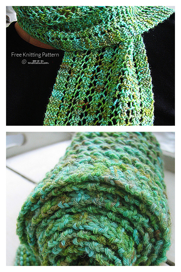 One Row Lace Scarf Free Knitting Pattern