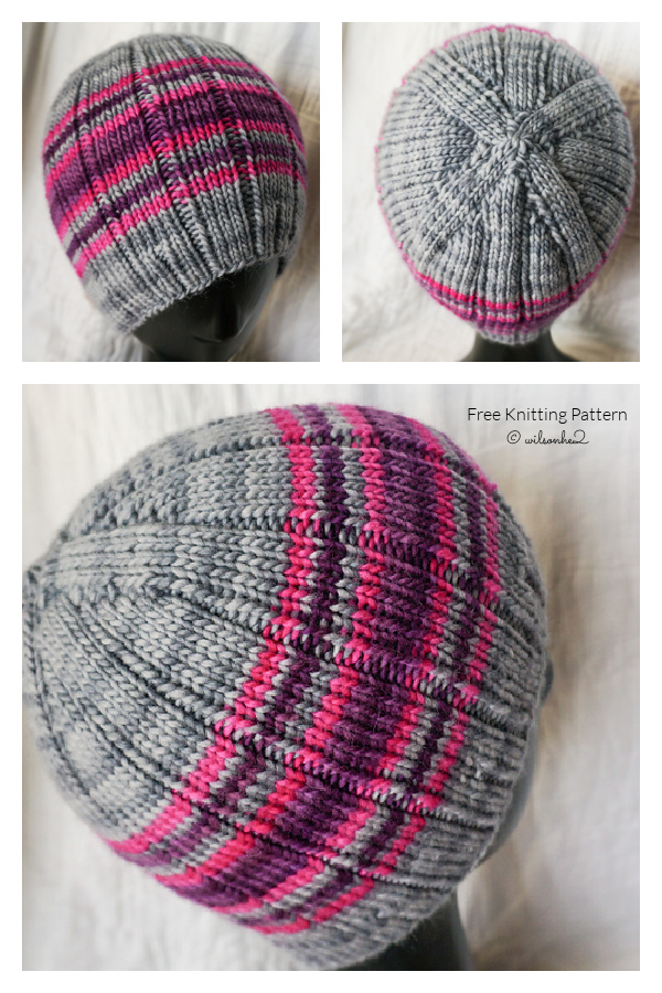 Rib-A-Roni Beanie Hat Free Knitting Pattern