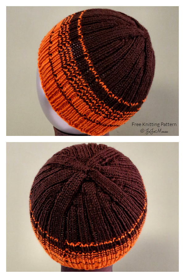 Rib-A-Roni Beanie Hat Free Knitting Pattern