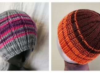 Rib-A-Roni Beanie Hat Free Knitting Pattern