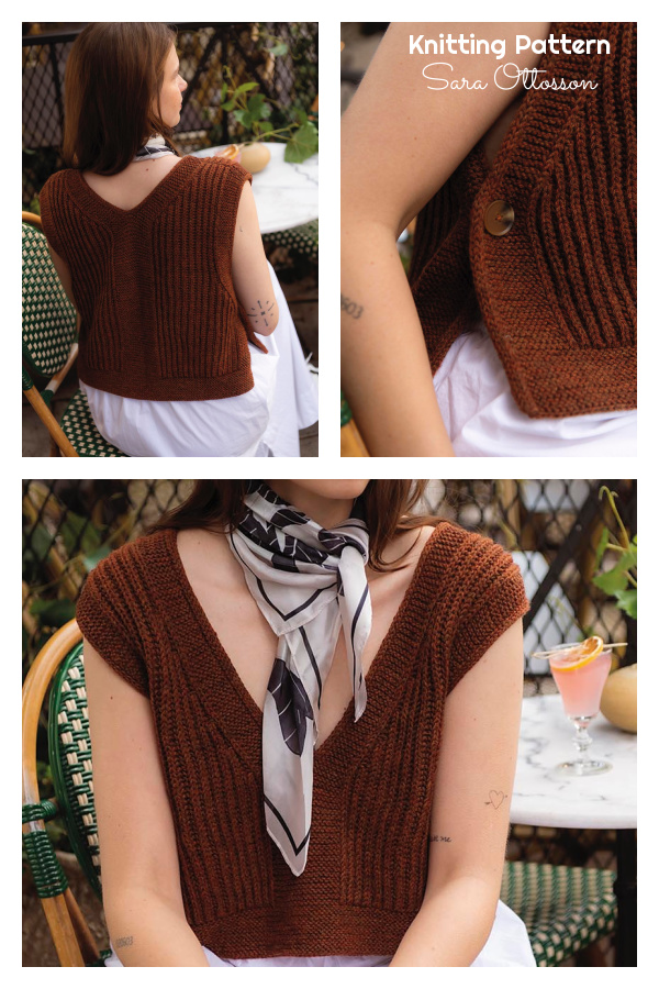 Detroit Slipover Sweater Vest Free Knitting Pattern