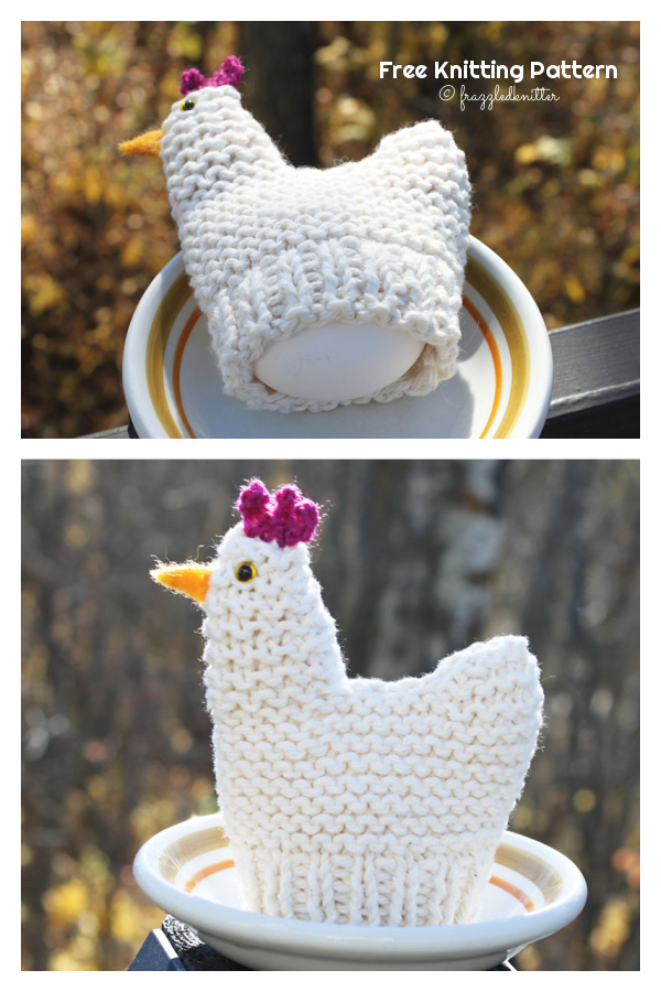 Easter Chicken and Duck Egg Cozies Free Knitting Pattern