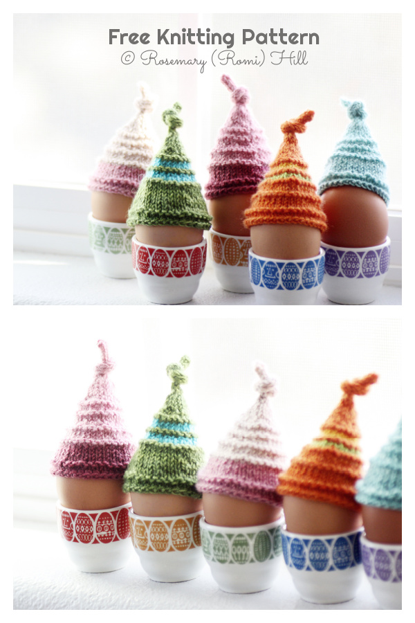 Easter Eggsy Hats Free Knitting Pattern