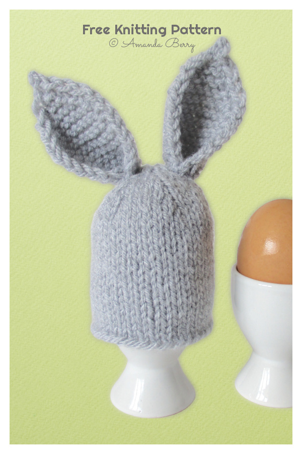 Easter Bunny Ears Egg Cosy Free Knitting Pattern