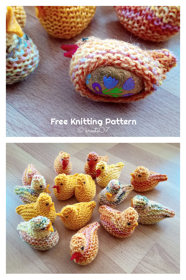 Easter Chick Free Knitting Pattern