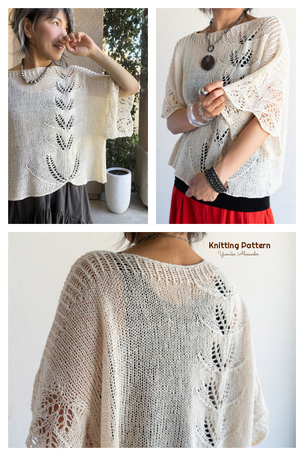 Agave Lace Pullover Top Knitting Pattern