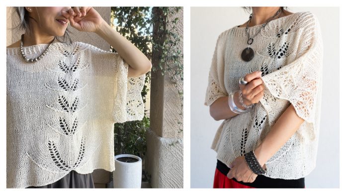 Agave Lace Pullover Top Knitting Pattern