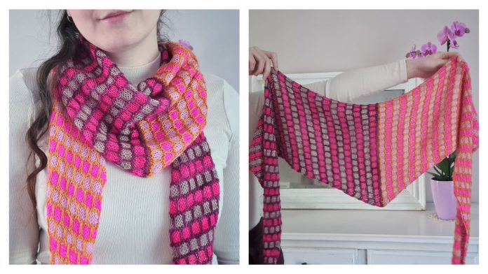 Boudoir Slip Stitch Shawl Free Knitting Pattern